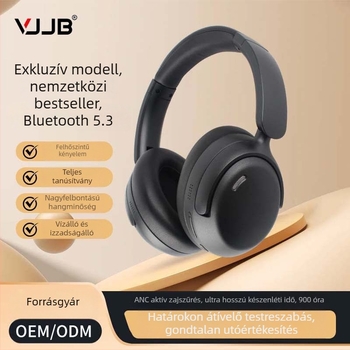Vjjb ANC aktív zajcsökkentéses Bluetooth fejhallgató – 8 órás üzemidő, Bluetooth 5.3, 10 m hatótávolság, sztereó vezeték nélküli