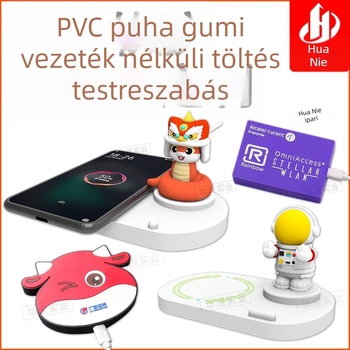 Rajzfilmszerű vezeték nélküli töltő - testre szabható, 3D-nyomtatott, hordozható, QC4.0 gyors töltés, 5-10W