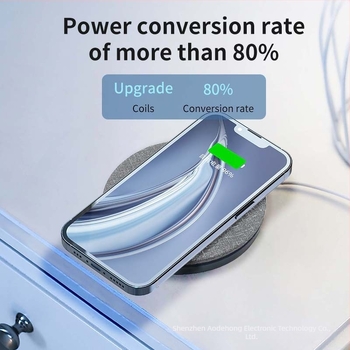 Newqi 15W Vezeték nélküli töltő iPhone-hoz – Hordozható asztali Qi töltő mágneses töltéssel, kimenet 5/7.5/10/15W