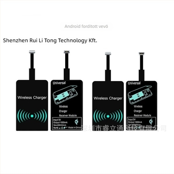Vezeték nélküli töltő vevőpatch iPhone 6S/7 és Samsung készülékekhez, Qi szabvány, Type-C, mágneses töltés, AFC protokoll, 10W kimenet
