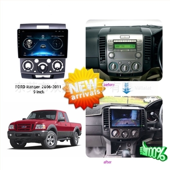 Android navigációs keret Ford Ranger / Mazda BT-50-hez — ABS+PC, kompatibil a 2006–2011-es modellekkel, súly 0,7 kg