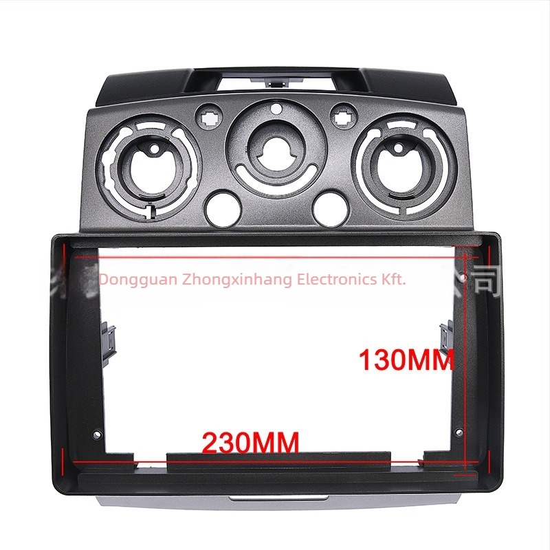 Android navigációs keret Ford Ranger / Mazda BT-50-hez — ABS+PC, kompatibil a 2006–2011-es modellekkel, súly 0,7 kg