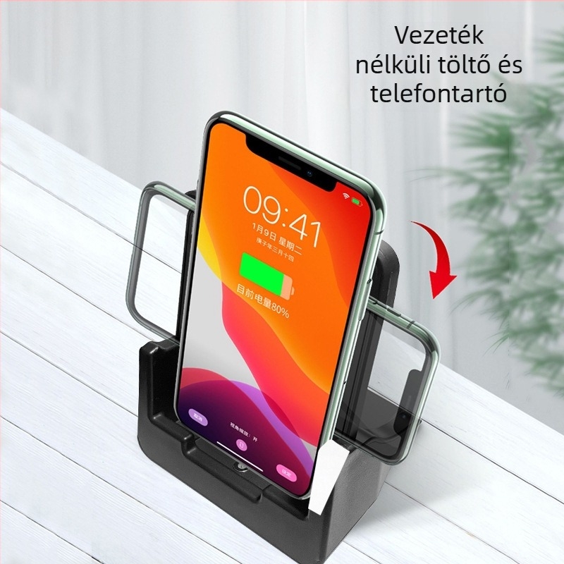 Vezeték nélküli gyors töltő okostelefonokhoz mágneses töltéssel, QC4.0, 15W