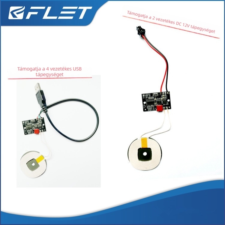 MagSafe mágneses vezeték nélküli töltő PCB-modul FL-Q5 - 15W, 12V bemenet, QC3.0 Gyors töltés