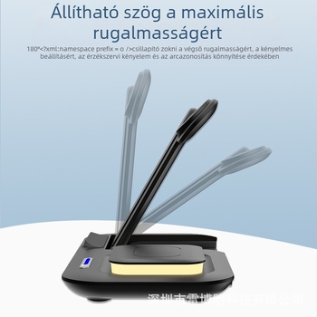 Lei Boming Vezeték nélküli éjszakai fény asztali állvánnyal és összecsukható mágneses telefontartóval — 15W gyors vezeték nélküli töltés, QC3.0