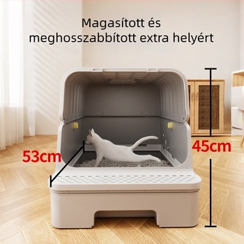 Macskaalomtál – Leben, PP anyag, négyzetes felépítés, nyitott típus
