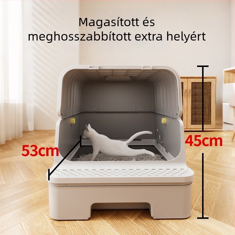 Macskaalomtál – Leben, PP anyag, négyzetes felépítés, nyitott típus