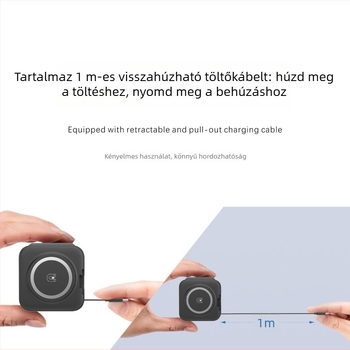 Három az egyben vezeték nélküli töltő Apple MagSafe-hez, kompakt utazási hajtogatható kialakítás, kihúzható kábel, 15W kimenet, QC3.0