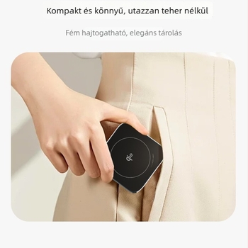 qi2 Hármas funkciójú mágneses vezeték nélküli töltő alumínium ötvözetből, asztali telefon-tartóval, 15W, QC protokollal, 2A