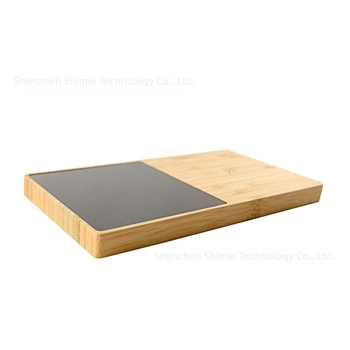 Kétfunkciós bambusz bögramelegítő és vezeték nélküli töltő — Type-C, 10W/15W, QC3.0