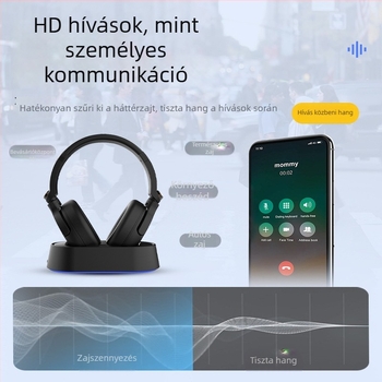 Vezeték nélküli TV fejhallgató USB audióval, 20 Hz–20 kHz, 32 Ω, beépített mikrofon