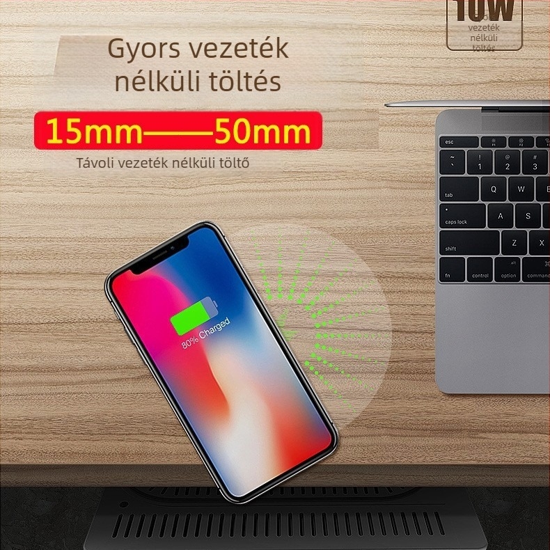 Asztal alatti rejtett vezeték nélküli töltő PD 24W, kimenet 0,94A