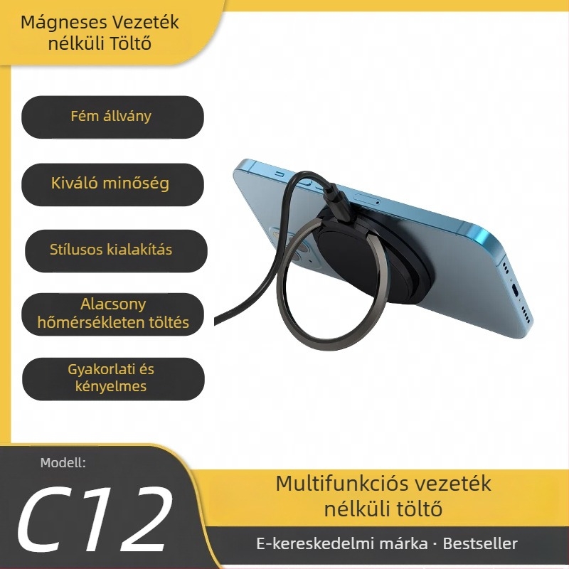 Vezeték nélküli töltő iPhone-hoz – 15W gyors töltés, QC3.0, 2A kimenet, CE/ROHS/FCC hitelesített
