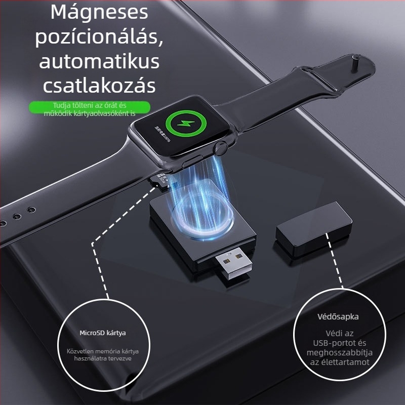 Apple Watch mágneses vezeték nélküli töltő, iWatch gyors töltés, 2.5W kimenet, 0.25A
