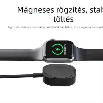 5W vezeték nélküli töltő Apple Watchhoz – mágneses töltőalap, 2-az-1-ben, PD protokoll