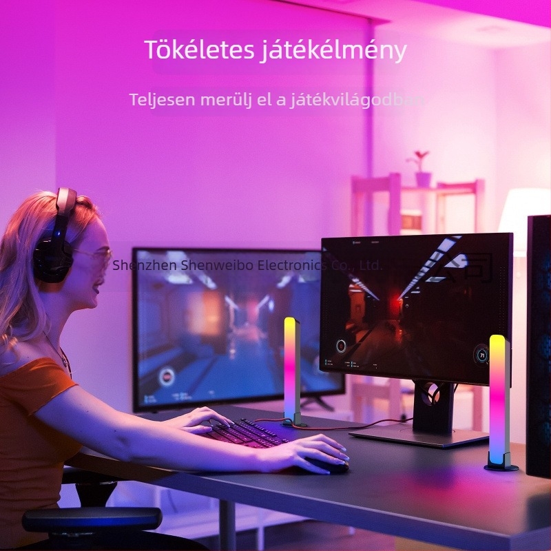 Autó RGB LED környezeti fény hangvezérléssel és zenei ritmussal, USB tápellátás 5V, gombkapcsoló