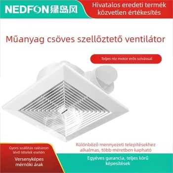 Green Island Wind Fürdőszoba mennyezetre szerelt csatornás ventilátor, csendes és erőteljes a WC-hez