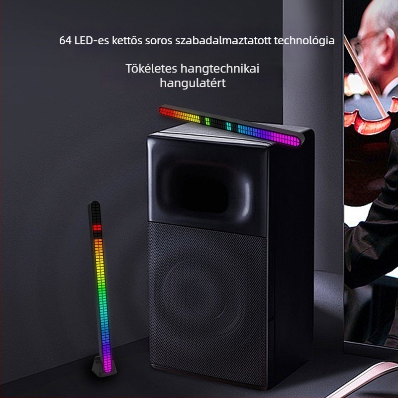 Autó belső RGB hangulatvilágítás - USB tápegység, 64 bites dupla tartósság, ritmikus világítás, rugalmas telepítési lehetőségek