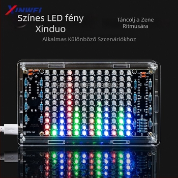 DIY elektronikai készlet: hangvezérléses LED zenei spektrum és ritmus kijelző, pickup összeállítás és közvetlen forrasztási gyakorlat (Márka Xinwei; hangvezérléses; LED zenei spektrum és ritmus kijelző; pickup összeállítás; közvetlen forrasztási gyakorlat)