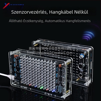 DIY elektronikai készlet: hangvezérléses LED zenei spektrum és ritmus kijelző, pickup összeállítás és közvetlen forrasztási gyakorlat (Márka Xinwei; hangvezérléses; LED zenei spektrum és ritmus kijelző; pickup összeállítás; közvetlen forrasztási gyakorlat)