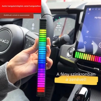 LED autó környezeti lámpa alkalmazáson keresztüli vezérléssel, hangérzékelő, ritmikus világítás, ≤36V, 1–3 m² lefedettség