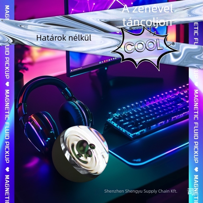 Ferrofluidos zenei vizualizáló asztali dekorhoz — asztali kivitel; intelligens vezérlés nélküli; extra funkciók nélkül