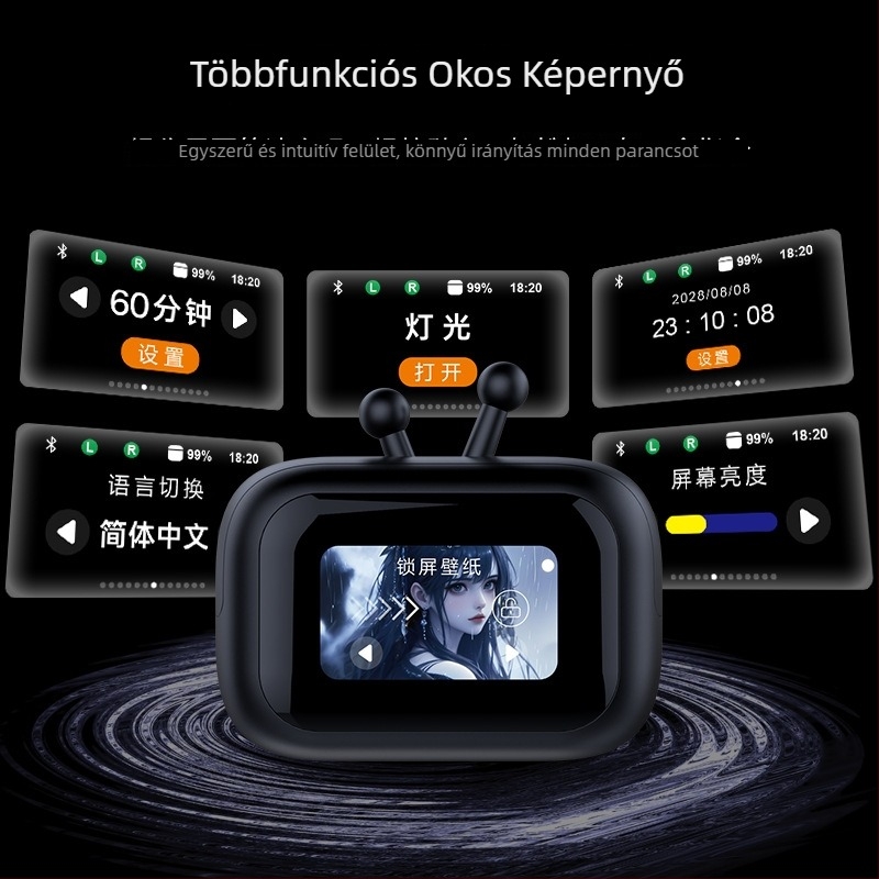 Csontvezetéses fejhallgató, 32 GB memória, hosszú akkumulátor-üzemidő, Bluetooth 6.0, sztereó hang, fejre viselhető