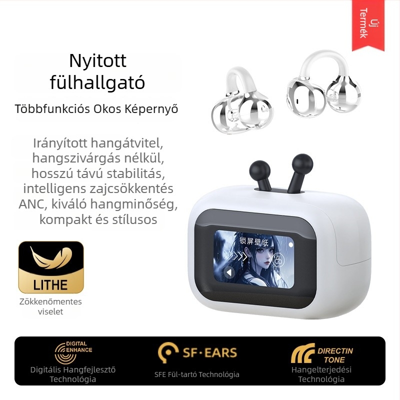 Csontvezetéses fejhallgató, 32 GB memória, hosszú akkumulátor-üzemidő, Bluetooth 6.0, sztereó hang, fejre viselhető