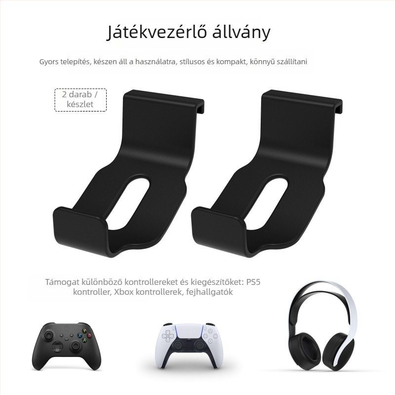 PS5/XSX fejhallgató és kiegészítő tároló állvány – ABS, 2 darab
