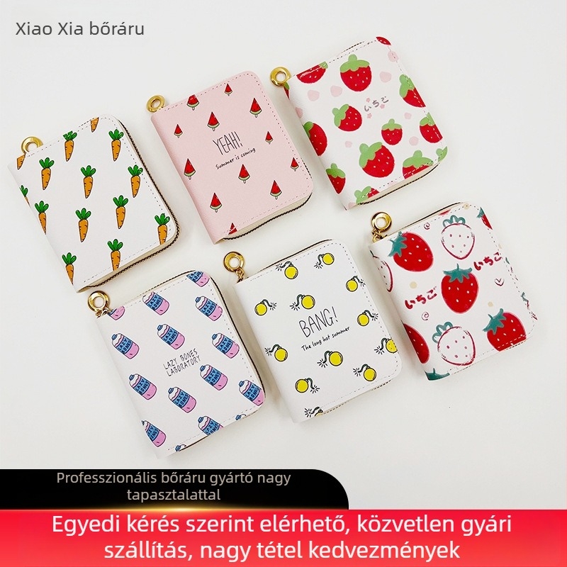 PVC érmetárca anime és mesefigurás mintával, friss és édes stílusú, kopásálló nőknek
