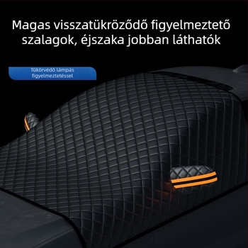 Autó első szélvédő árnyékoló - Teleszkópos, univerzális illeszkedés, aluminizált fólia + spray-olt pamut + fekete nem szövött anyag, 465 g, Vastag stílus (Anyag: aluminizált film + spray-olt pamut + fekete nemszövött anyag; Szerelés: teleszkópos; Alkalmazh