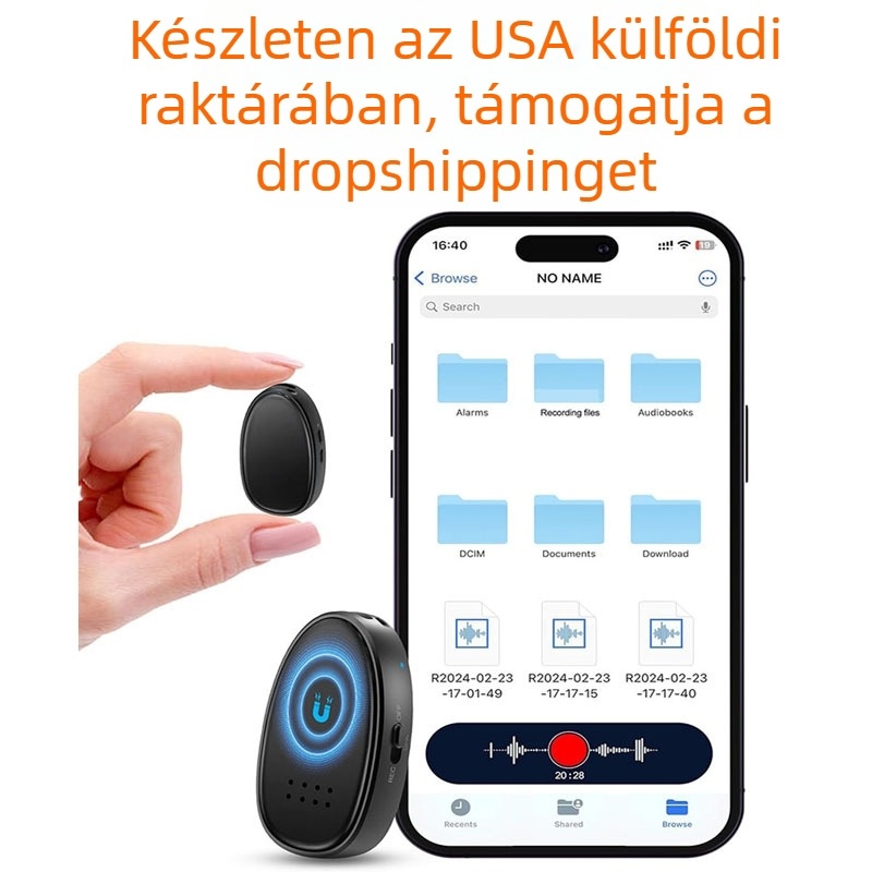 L-JOY Z21 hangrögzítő toll — Egy kattintásos felvétel, WAV, 200 óra, TF-kártya, USB 2.0