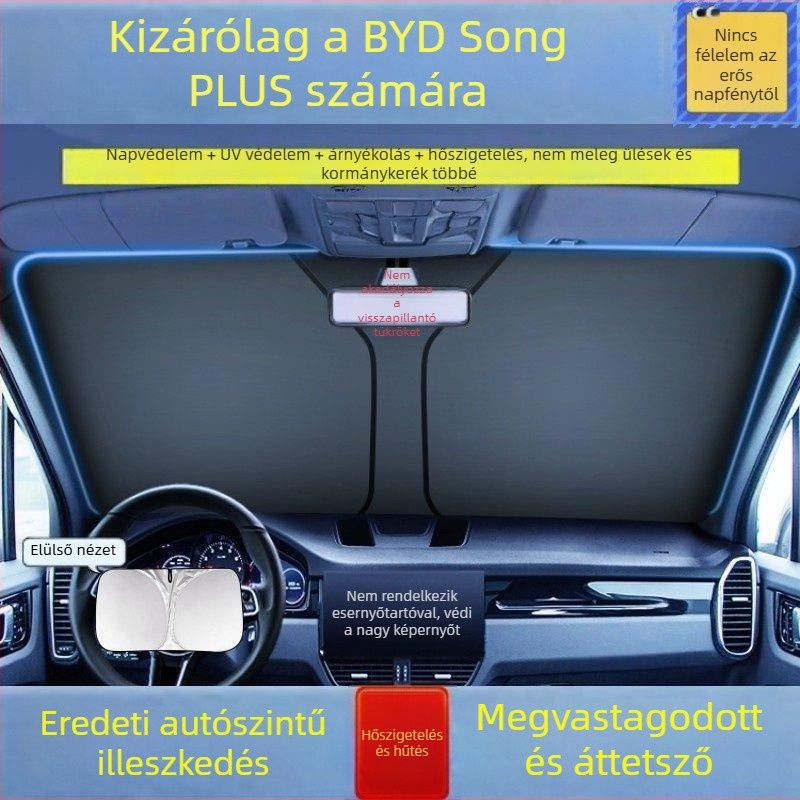 Első szélvédő napvédő autóhoz – alumíniumfólia, teleszkópos szerelés, általános kompatibilitás, első rész