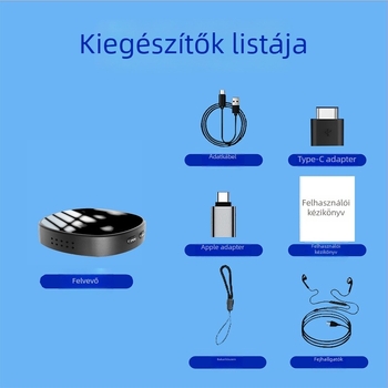 Rögzítő toll WAV formátumban, egyetlen kattintásos felvétel, 200 órás felvétel, TF kártya, USB 2.0