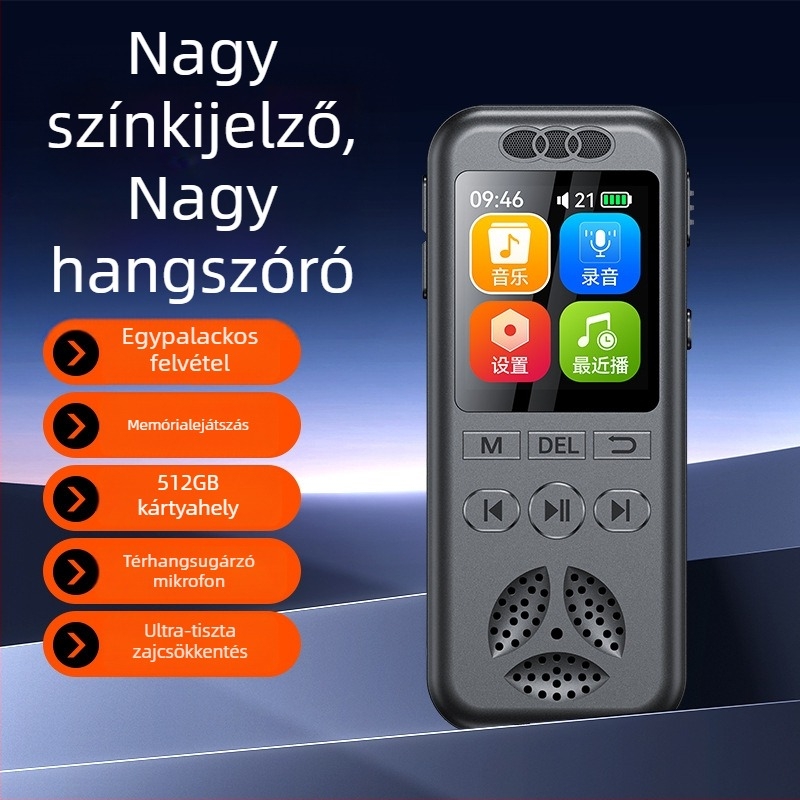 SU7 okos felvevő toll hosszú felvételi idővel, nagy színes kijelző, erős hangszóró, HD zajcsökkentés, nagy kapacitású hordozható felvevő