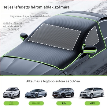 Autó első napsugárvédő pajzs, Oxford anyag, beépített rögzítés, univerzális illeszkedés, autóablak árnyékoló, minimalist stílus