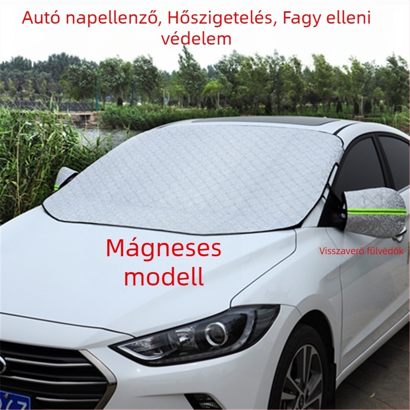 Autó első szélvédő árnyékoló fólia, aluminizált film, vákuumos rögzítés, univerzális Toyotahoz