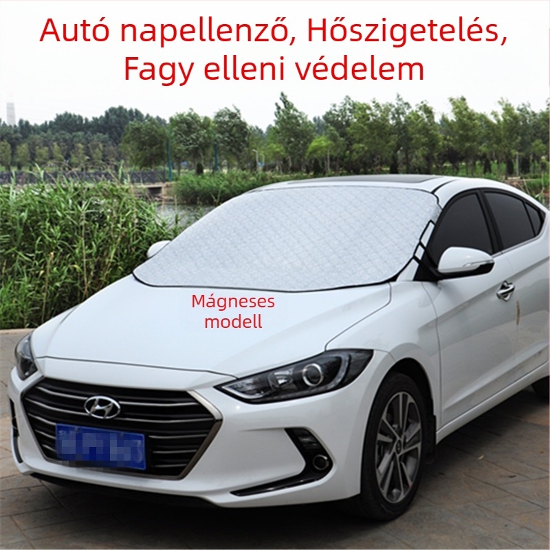 Autó első szélvédő árnyékoló fólia, aluminizált film, vákuumos rögzítés, univerzális Toyotahoz