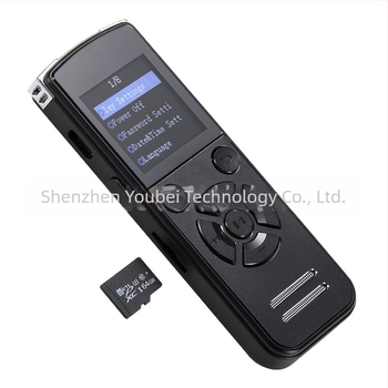 Digitális hangrögzítő egy kattintásos felvétellel és MP3 lejátszóval ( WAV formátum, 4500 perc felvételi idő, TF memóriakártya, USB 2.0)