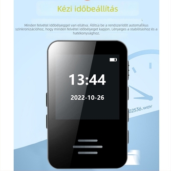 Bluetooth hangrögzítő toll klippel és beépített hangszóróval, MP3/WMA formátumok, 20 óra felvételi idő, háromirányú digitális mikrofon, USB-C csatlakozó