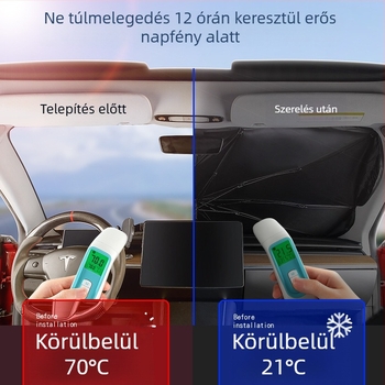 Tesla első napvédő autóhoz, univerzális, anti-glare, logónyomtatás, licencelt magáncímke