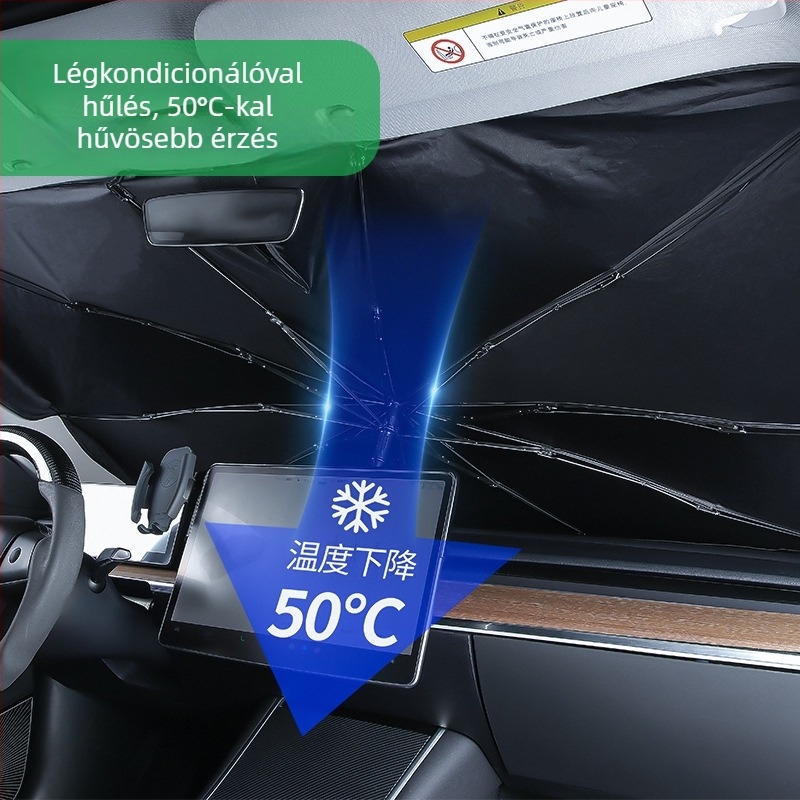 Tesla első napvédő autóhoz, univerzális, anti-glare, logónyomtatás, licencelt magáncímke