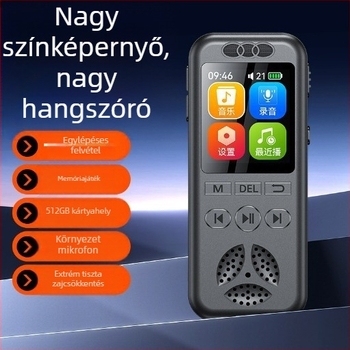 Digitális hangrögzítő Q7 veszteségmentes felvétellel és beszédvezérléssel, MP3/WAV, 25-50 óra felvétel, TF-kártya, USB 2.0, 1 mikrofon, rögzítési távolság 500 m