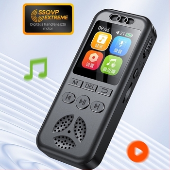 Digitális hangrögzítő Q7 veszteségmentes felvétellel és beszédvezérléssel, MP3/WAV, 25-50 óra felvétel, TF-kártya, USB 2.0, 1 mikrofon, rögzítési távolság 500 m
