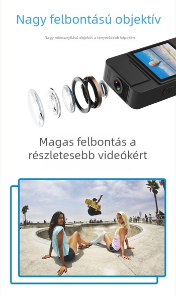 CS06 Akciókamera WiFi-vel, 1080P, 1,4 hüvelykes LCD, forgó objektív, TF-kártya tárhely