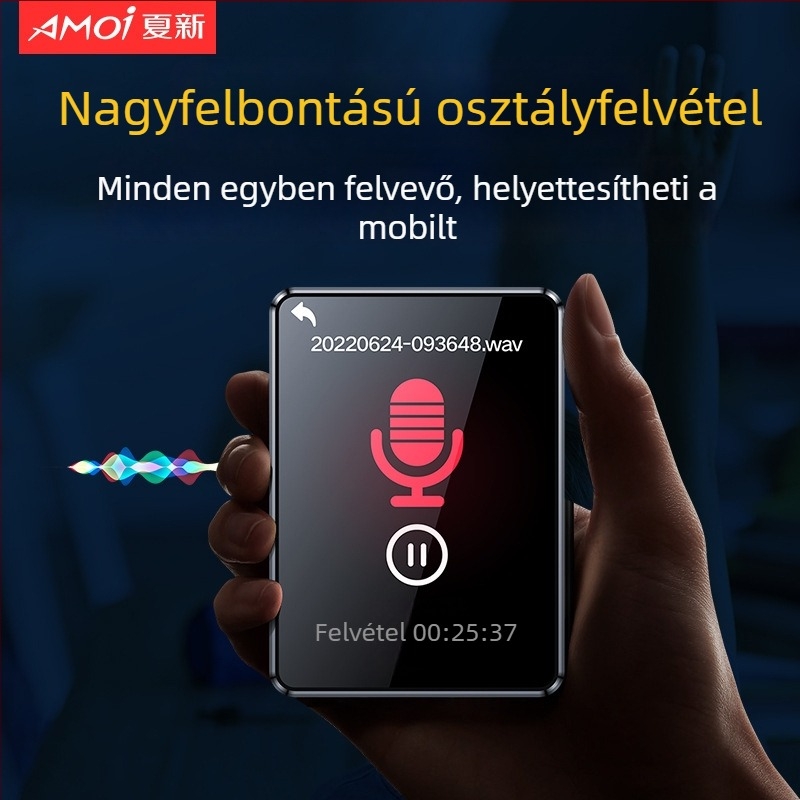 Xia Xin X1 Bluetooth HiFi 5.0 MP3 lejátszó TF-kártya támogatással, felvétel és FM rádió