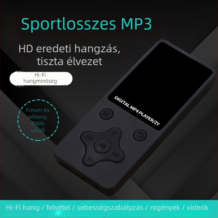 MP4 lejátszó HD kijelzővel, AMV videó, MP3/WMA hang, USB 2.0, TF-kártya támogatás
