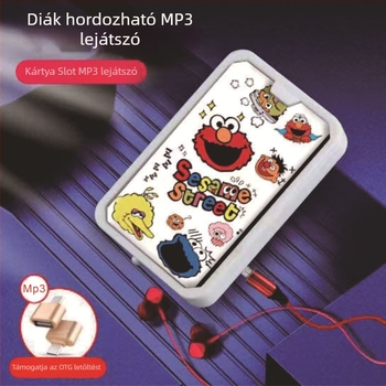 MP3 lejátszó M30, kijelző nélküli, TF-kártya támogatás, USB 2.0 interfész, 3,5 mm-es fejhallgató bemenet