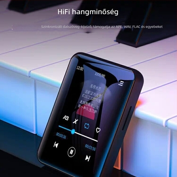 Bingjie X1 Bluetooth MP3 lejátszó TF-kártyával, támogatja az MP3/WMA/WAV/OGG audióformátumokat és AVI/WMV/FLV/AMV videókat, akár 60 órás lejátszás