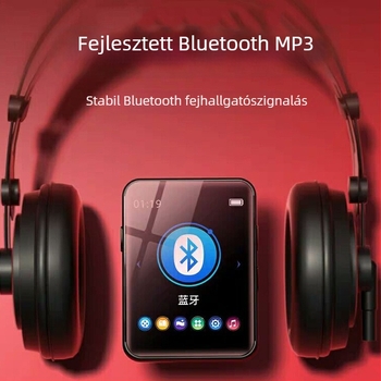 Bingjie X1 Bluetooth MP3 lejátszó TF-kártyával, támogatja az MP3/WMA/WAV/OGG audióformátumokat és AVI/WMV/FLV/AMV videókat, akár 60 órás lejátszás